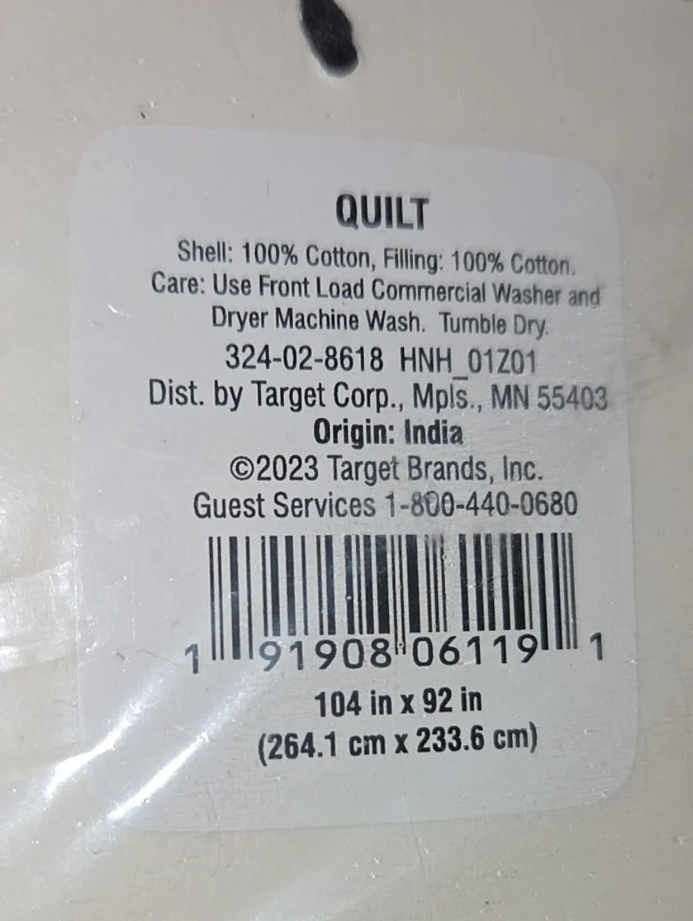 Hearth & Hand with Magnolia King Microstripe Quilt Sour Cream 104x92 Cotton
